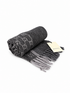 GG Cashmere Scarf – Charcoal