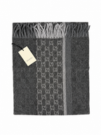 GG Cashmere Scarf – Charcoal