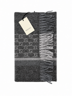 GG Cashmere Scarf – Charcoal