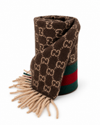 GG Cashmere Scarf – Brown & Beige