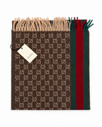 GG Cashmere Scarf – Brown & Beige