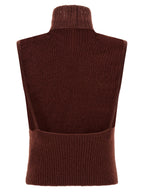 Gilet en laine bordeaux