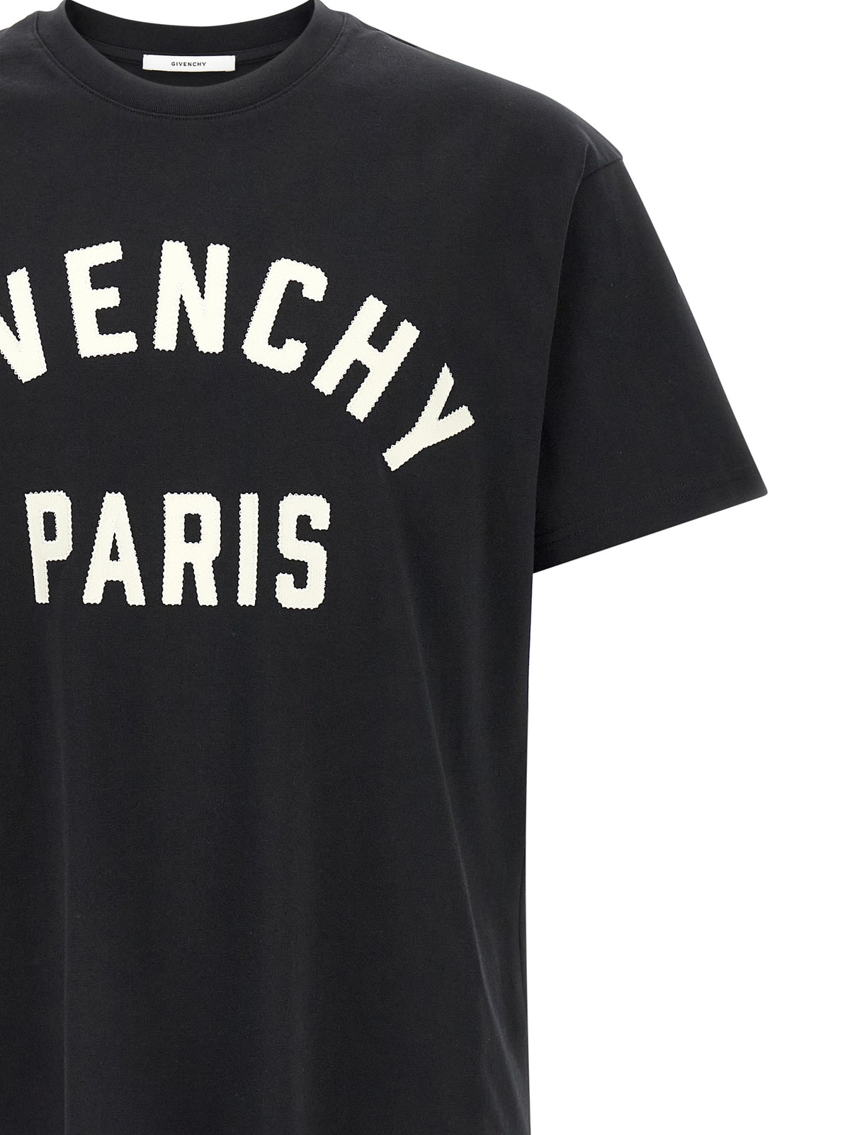 T-shirt en coton blanc et noir