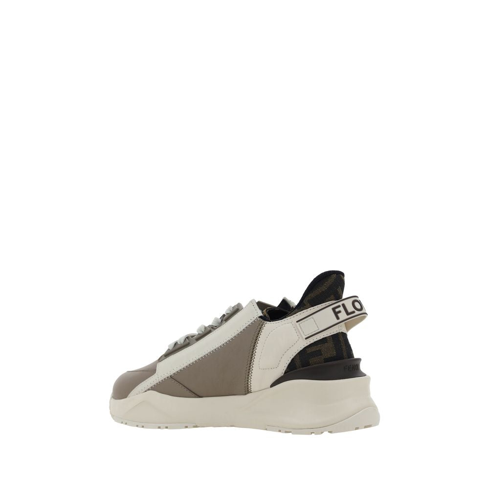 Baskets en cuir marron
