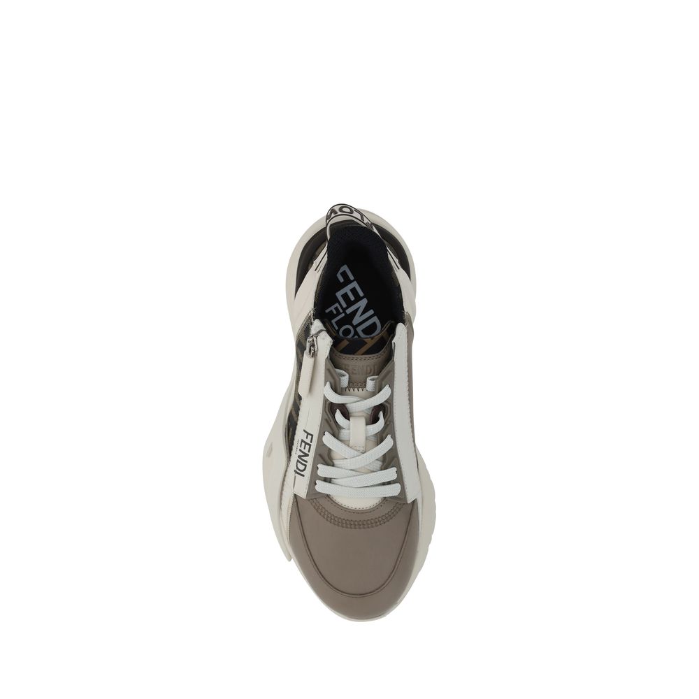 Baskets en cuir marron