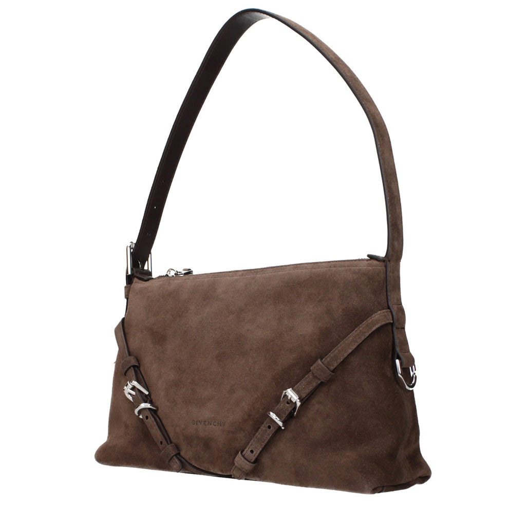 Sac à bandoulière en daim marron