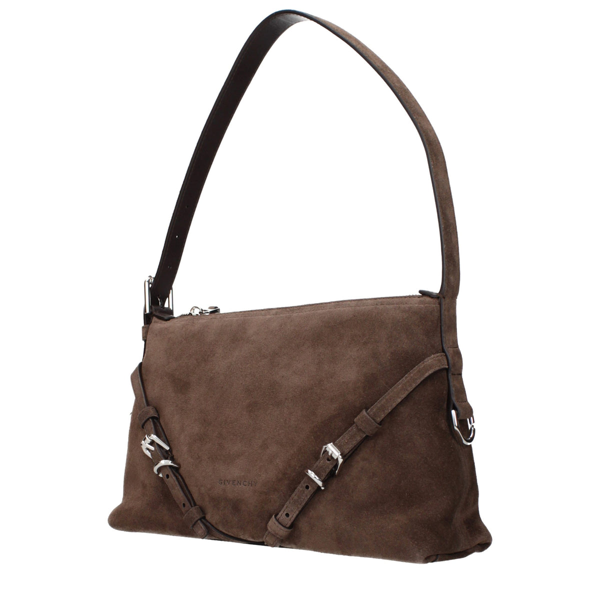 Sac à bandoulière en daim marron