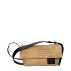 Sac bandoulière en raphia beige