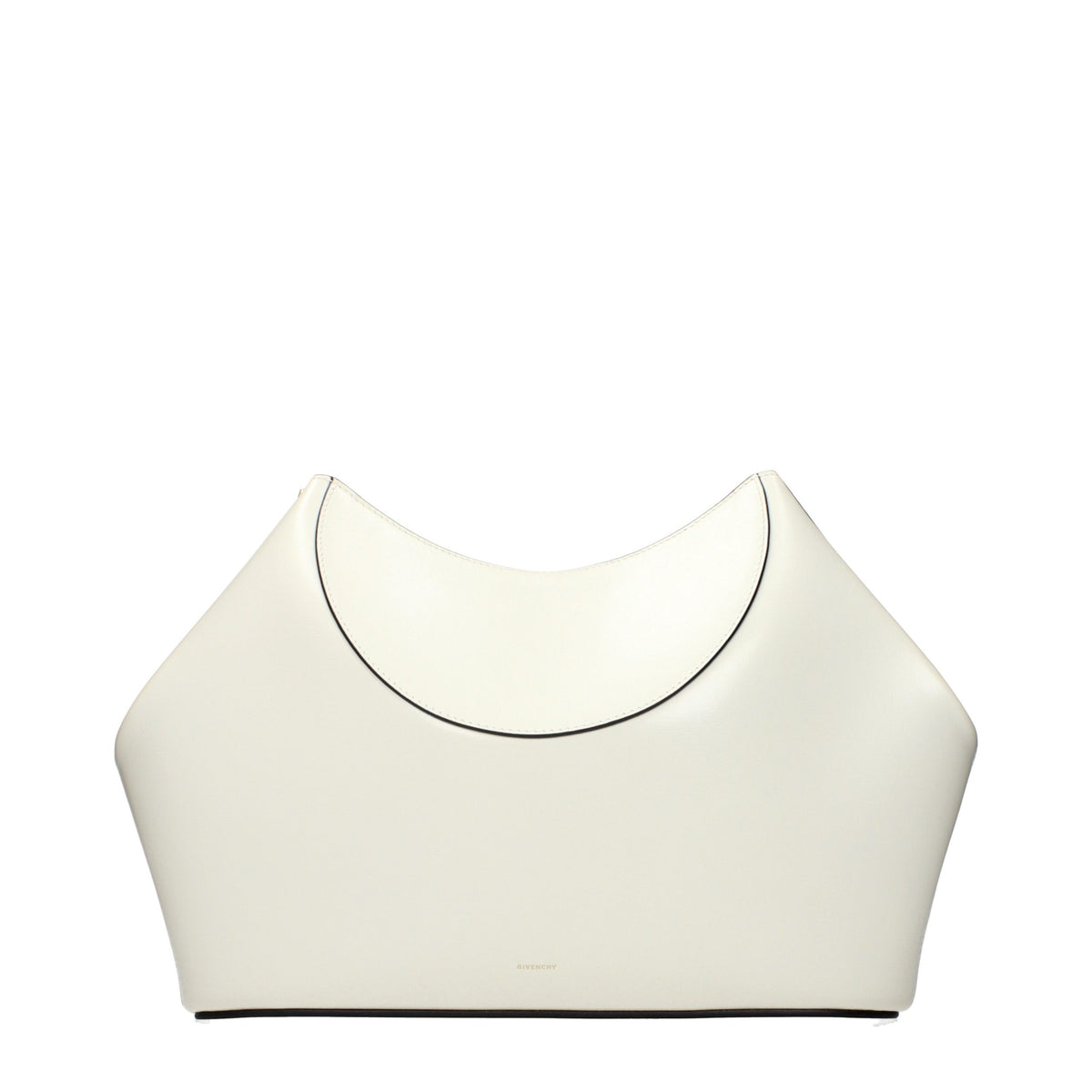 Pochette en cuir beige