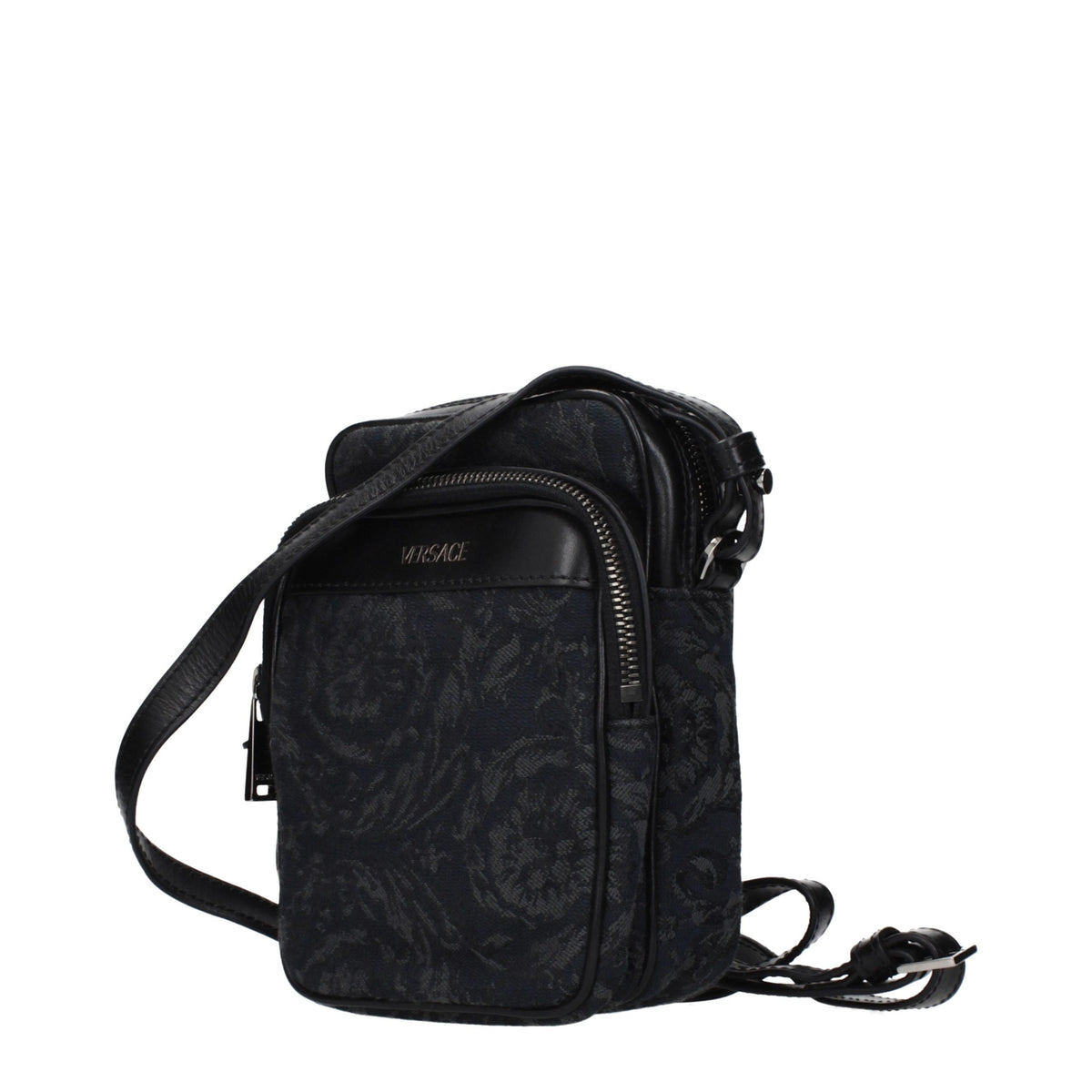 Black Fabric Crossbody Bag