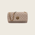Quilted Medusa Shoulder Bag – Taupe