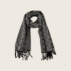 Écharpe GG en cachemire – Gris et noir