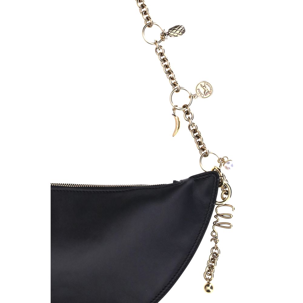Sac à bandoulière en cuir noir