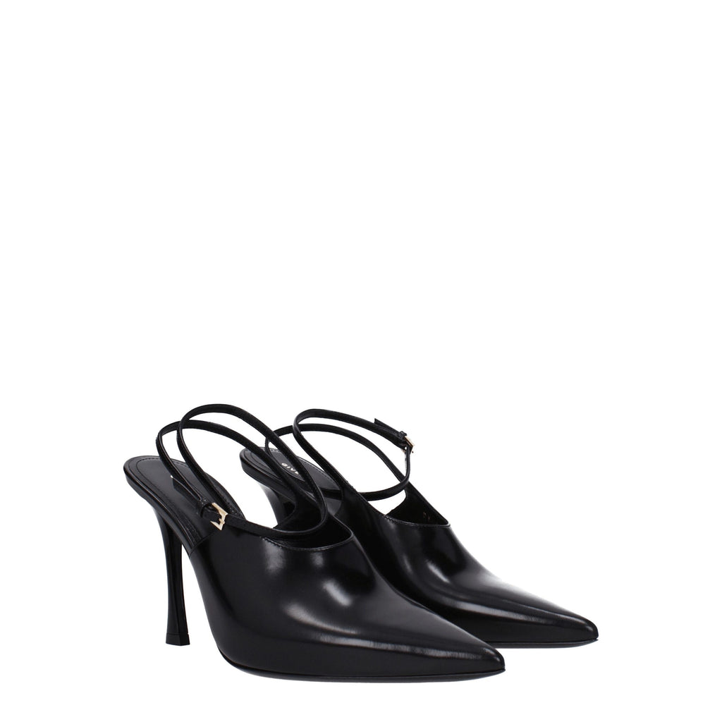 Escarpins noirs en cuir