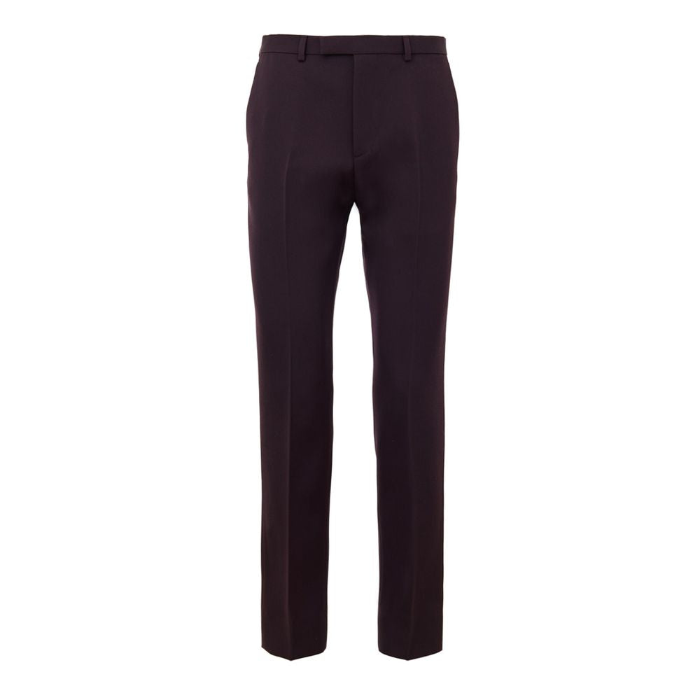 Pantalon en laine bordeaux