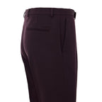 Pantalon en laine bordeaux