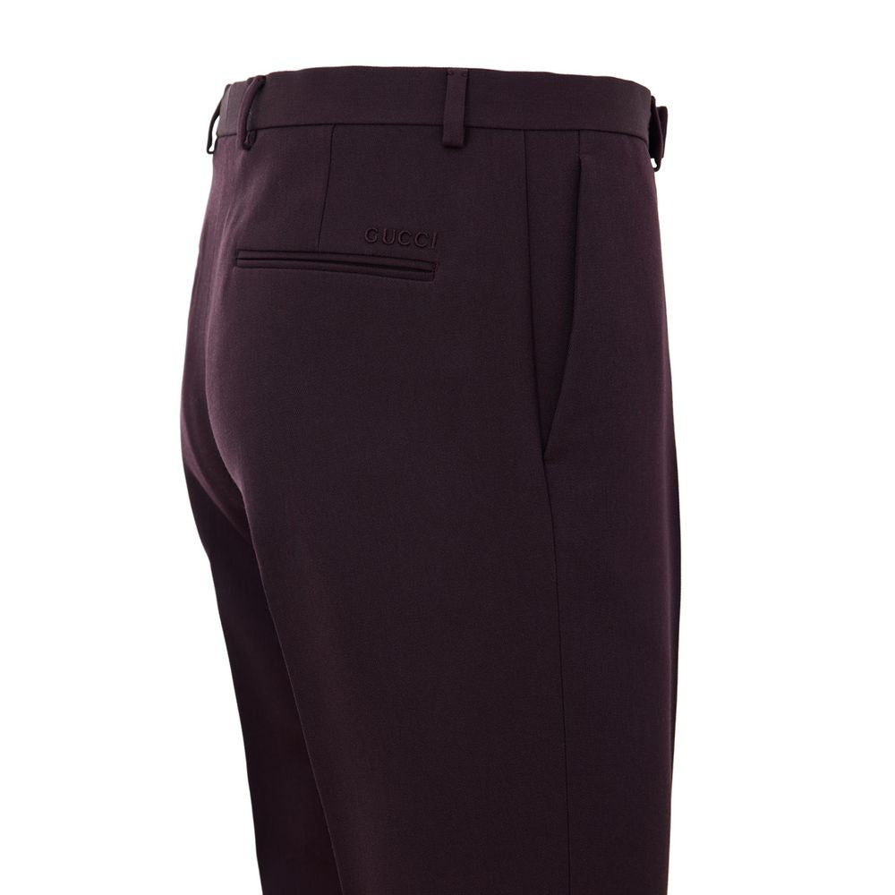 Burgundy Wool Trousers