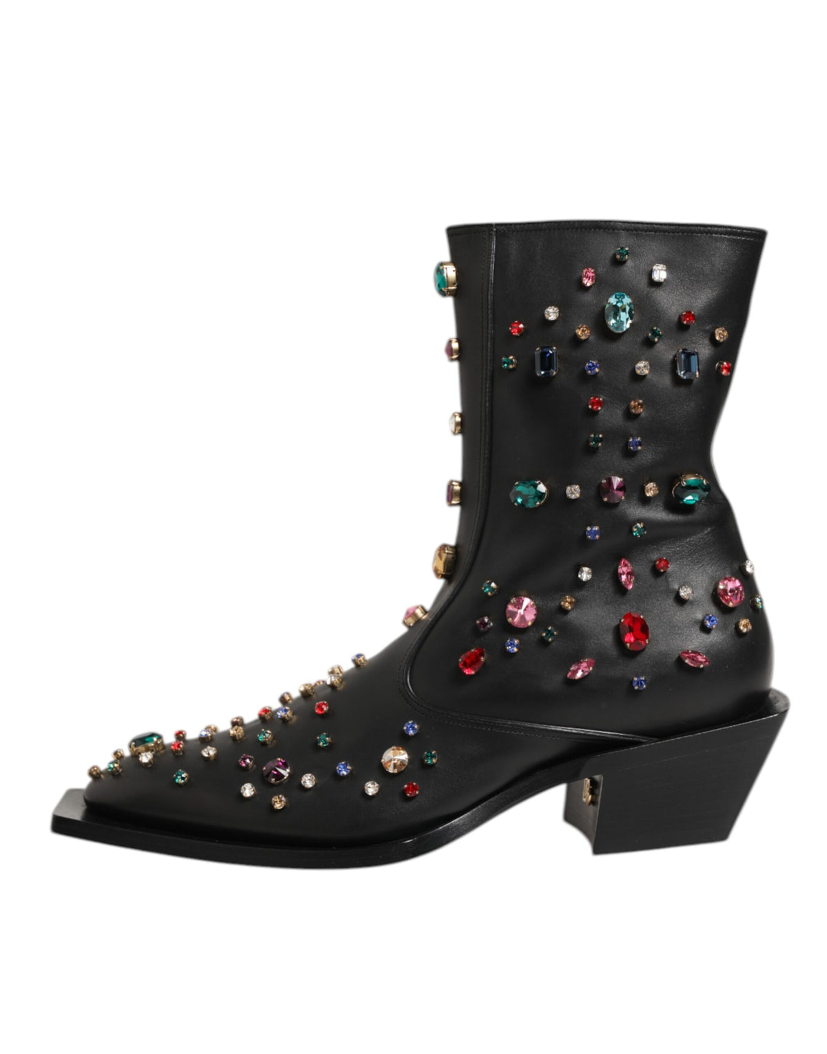 Crystal Ankle Boots – Black