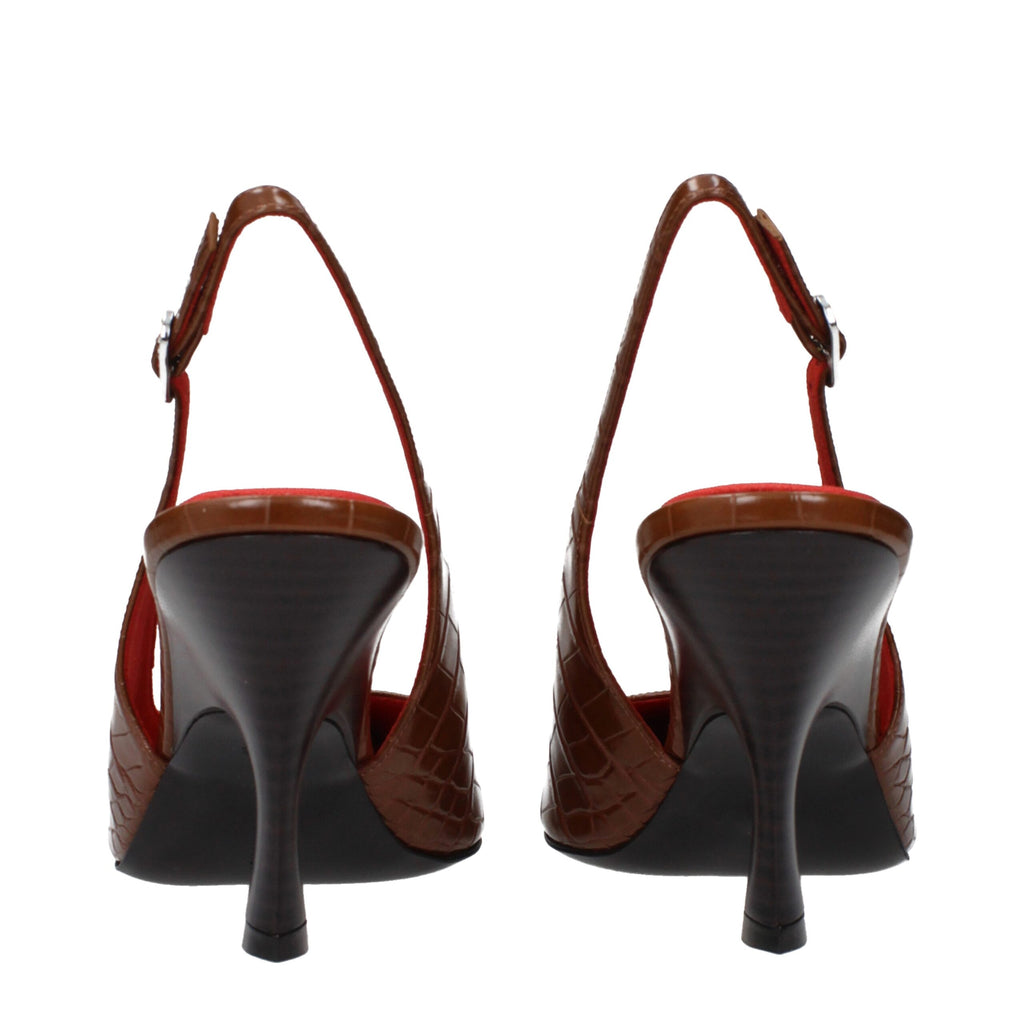 Leather Pumps – Brown