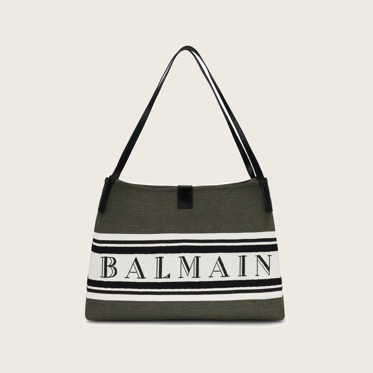 Cotton Shoulder Bag – Black