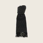 FF Wool Silk Scarf – Black