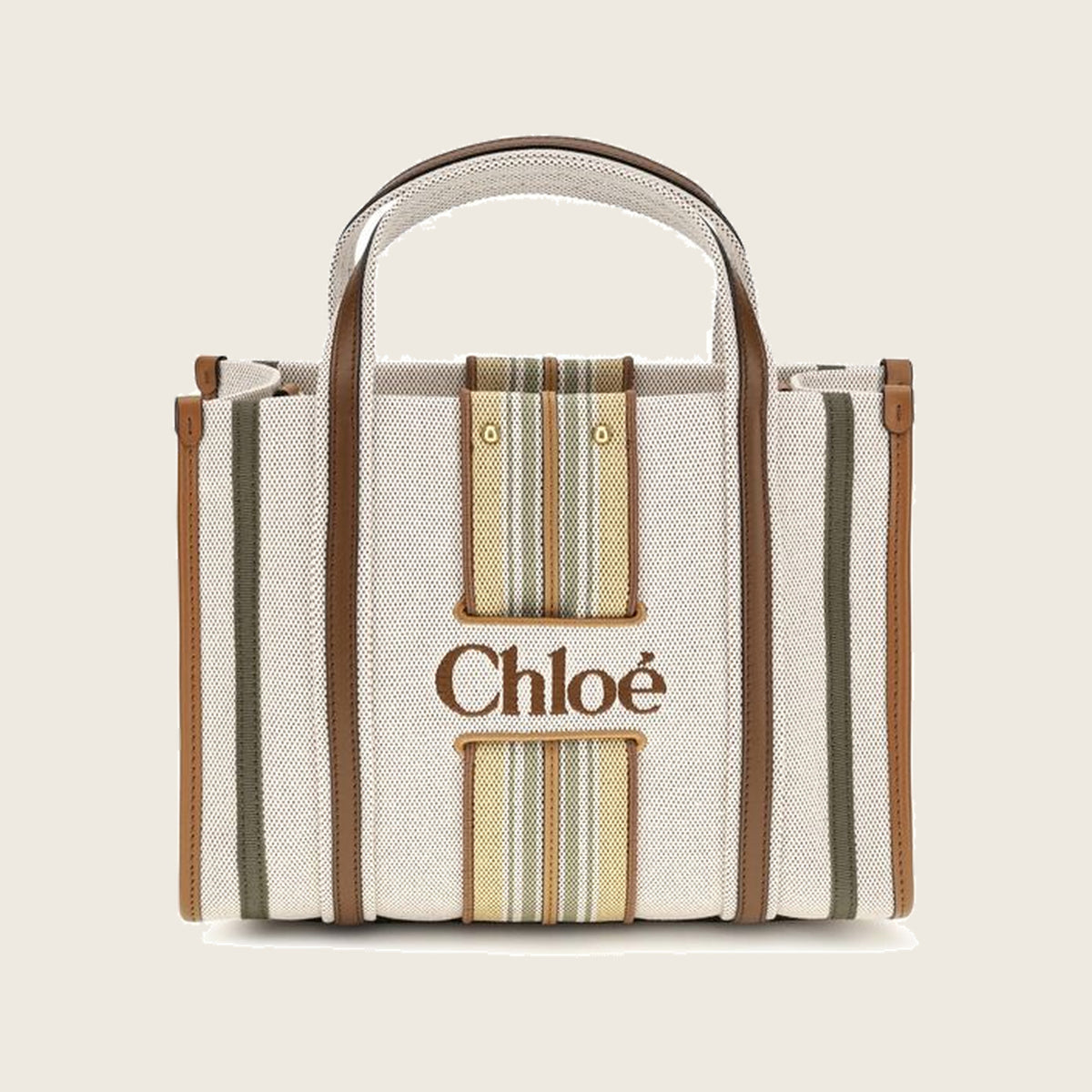 Sac à bandoulière Woody en coton – Beige