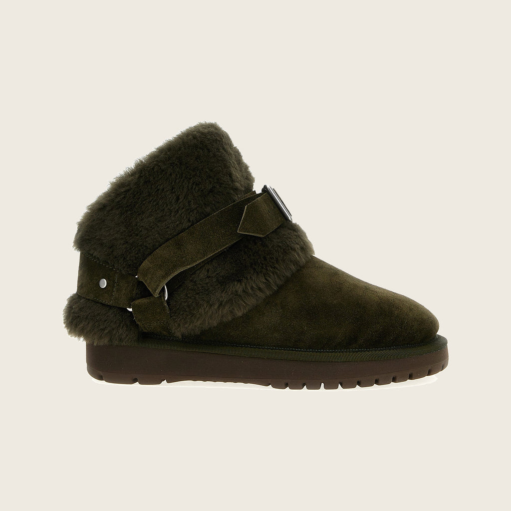 Bottines en cuir bicolores