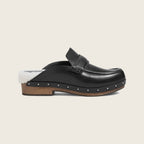 Mules en cuir – Noir