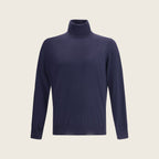 Col roulé en laine – Bleu