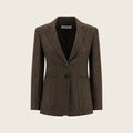 Virgin Wool Blazer – Brown
