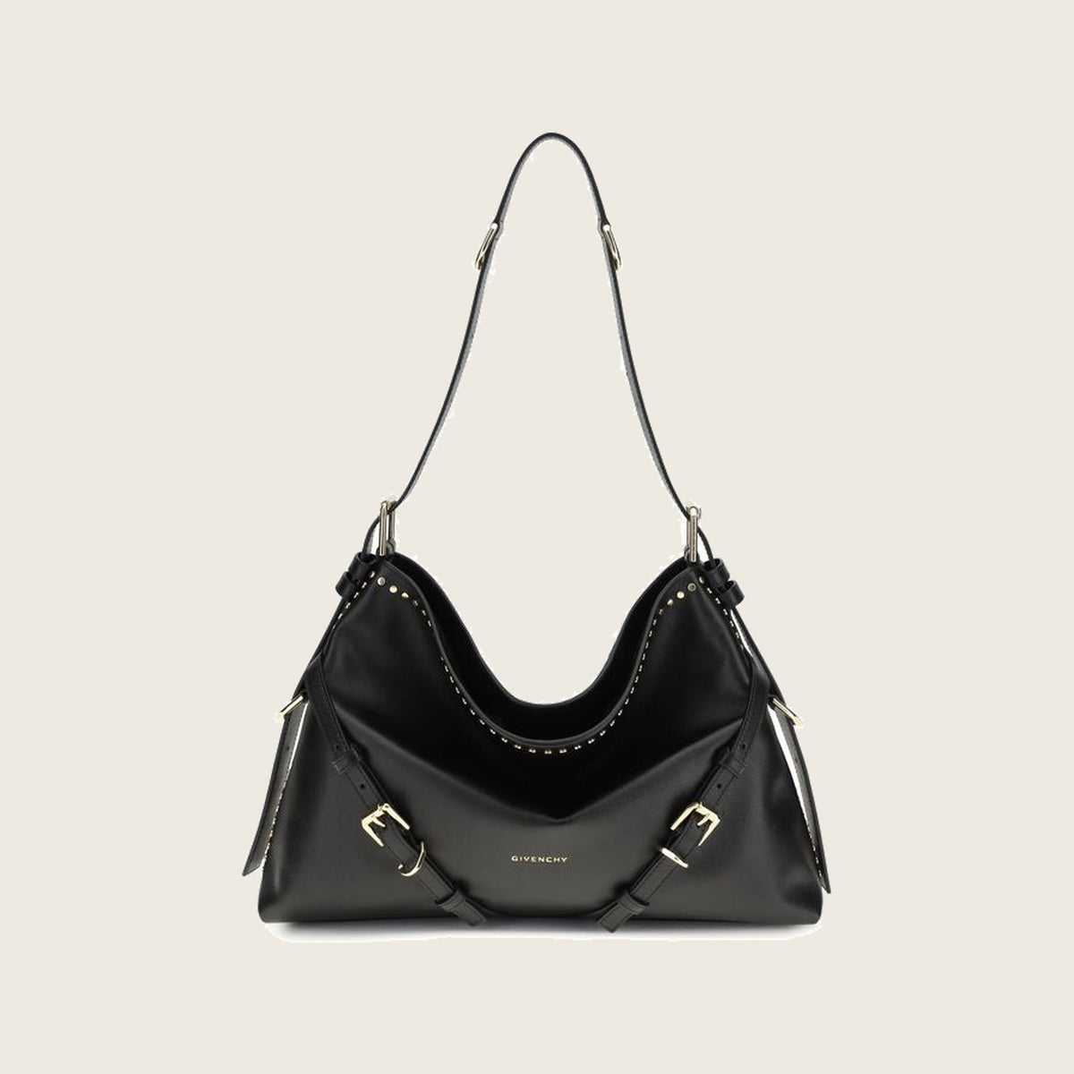 Sac à bandoulière en cuir – Noir