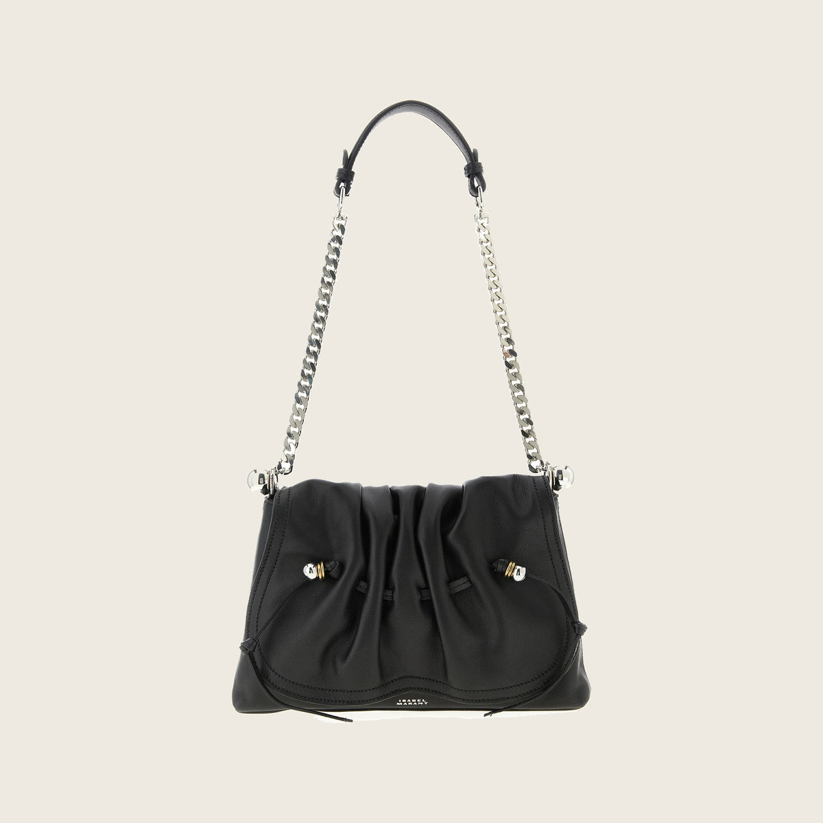 Leather Shoulder Bag – Black
