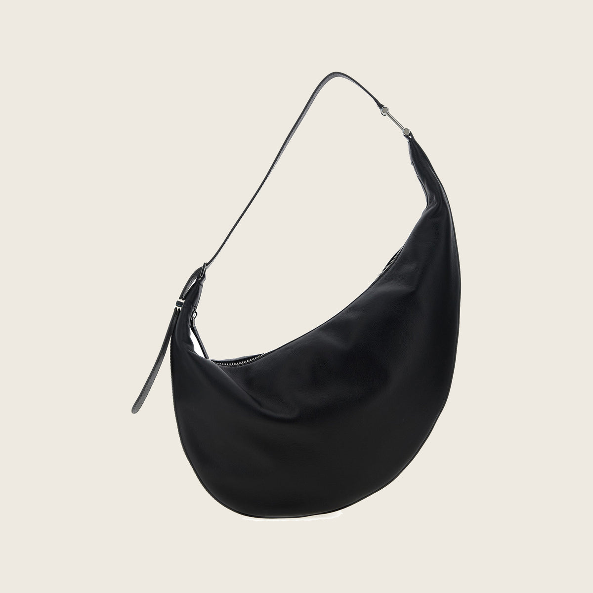 Sac à bandoulière en cuir – Noir