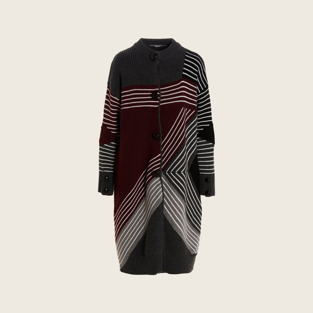 Trench en laine vierge – Multicolore