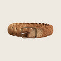 Ceinture en cuir à boucle – Marron